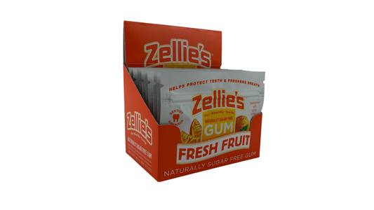 Zellie's Xylitol Dental Gum - Fresh Fruit 18ct Pouch