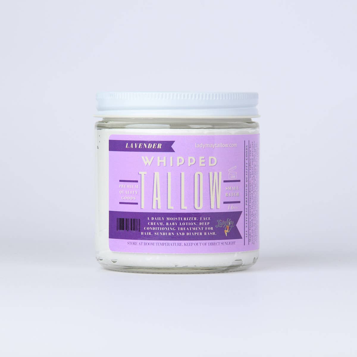 Lavender Whipped Tallow, All Natural Grass Fed Beef Tallow