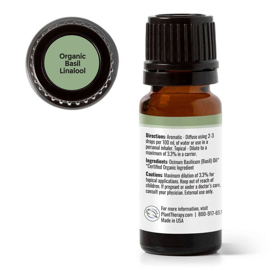 Organic Basil Linalool Essential Oil 10 mL