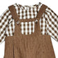 Gingham Muslin Shirt + Corduroy Baby Overall SET (Organic)