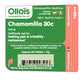 Olloïs Chamomilla 30C Vegan Organic, 80 Homeopathic Pellets