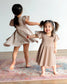 Girl Spring Twirl Dress- Toffee Stripe