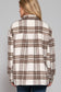 FAUX FUR BRUSHED PLAID JACKET W/ POCKET