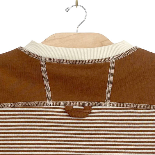 1/2 Zip Tee- Stripe Classic