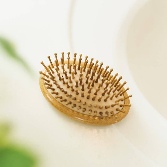 Bamboo Travel Hairbrush | Stocking Stuffer