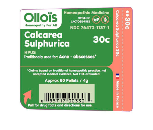 Olloïs Calcarea Sulphurica 30C Vegan Organic, 80 Pellets