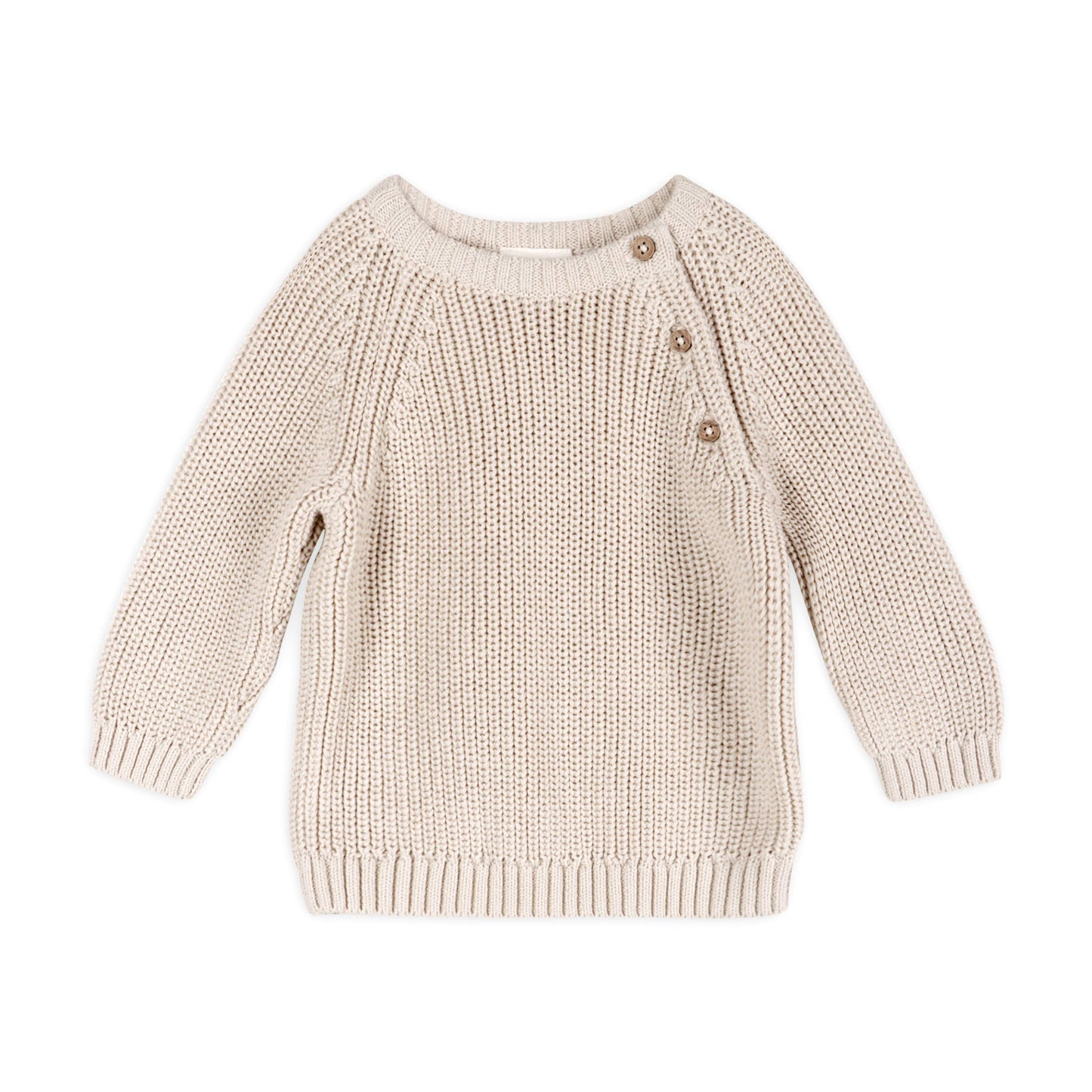Classic Chunky Knit Baby Pullover Sweater (Organic Cotton)