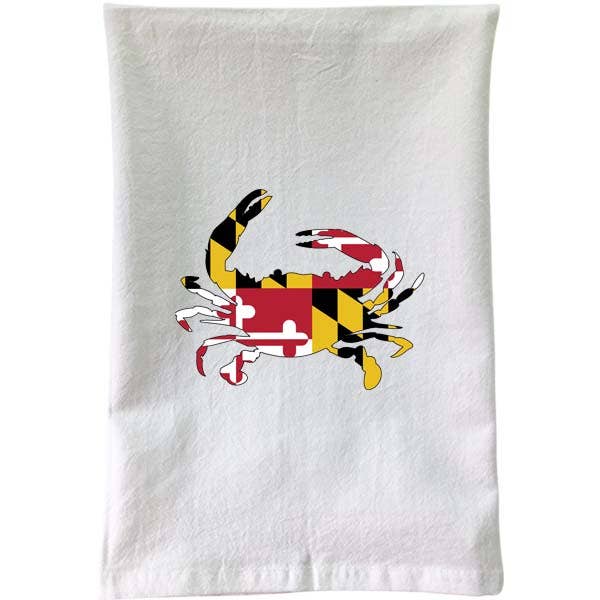 Maryland Flag Crab Flour Sack Towel