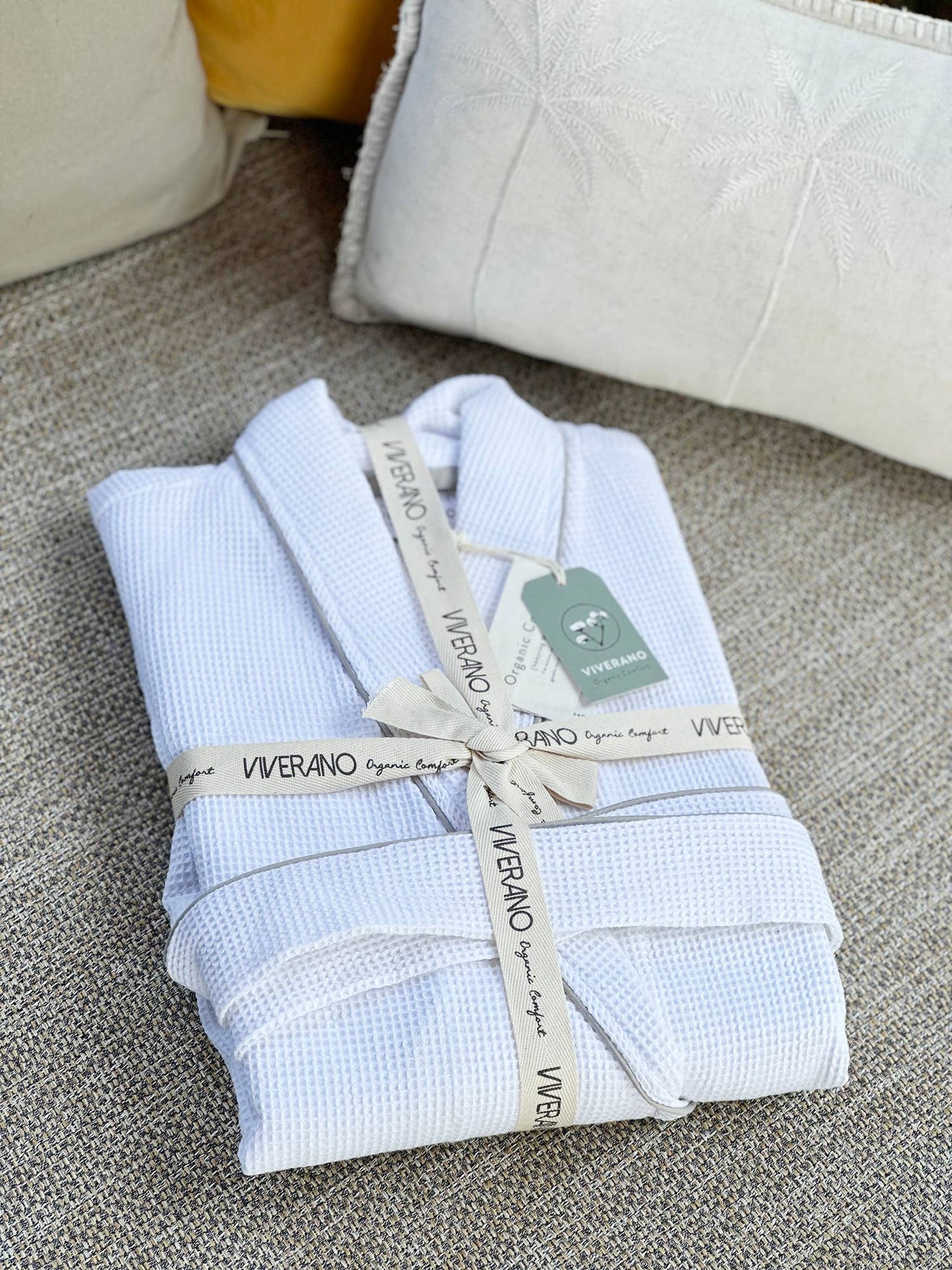 Women's Organic Waffle Weave Bath & Spa Robe (3 Colors)