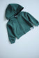 Organic cotton zip up hoodie / Pine