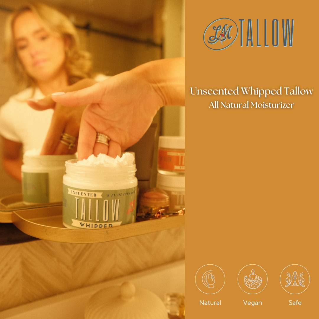 Eucalyptus Whipped Tallow | All Natural Moisturizer Size 2oz-24oz