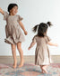 Girl Spring Twirl Dress- Toffee Stripe