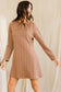 Textured Solid Swing Tunic Dress