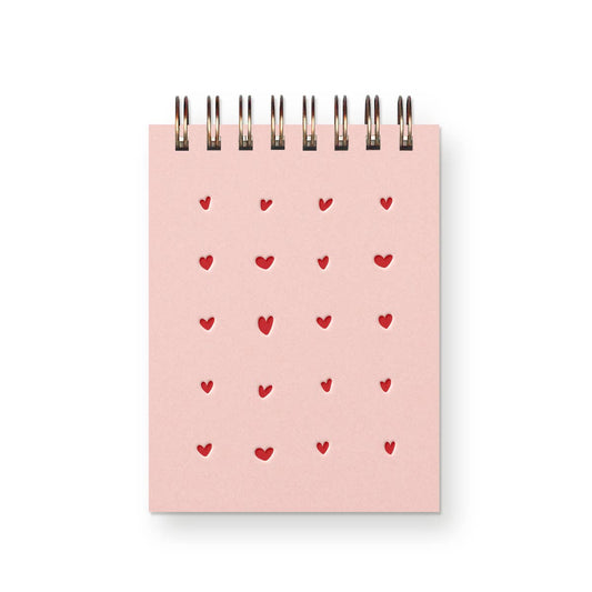 Heart Grid Mini Jotter Notebook