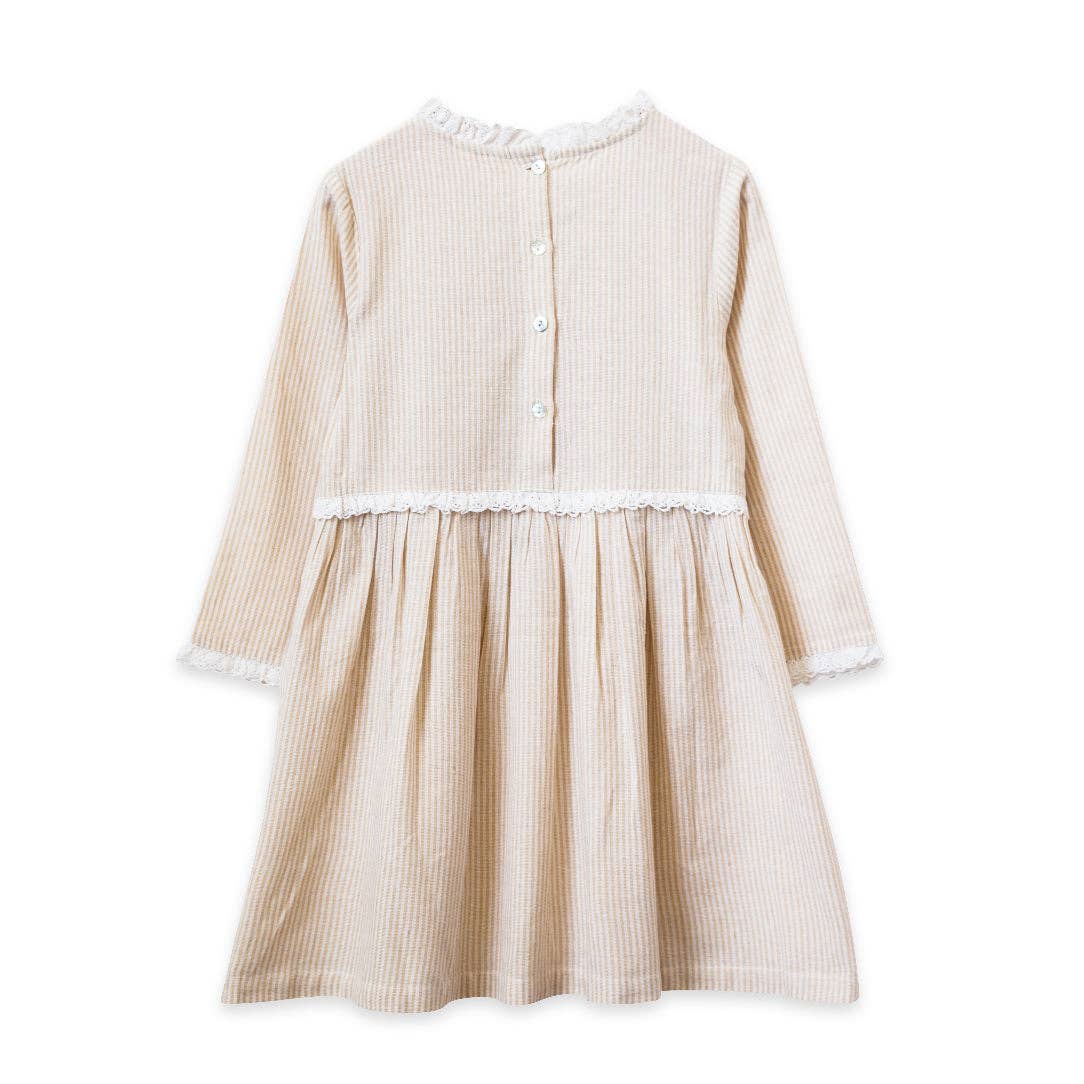 Lulu Dress - Oatmeal Stripe