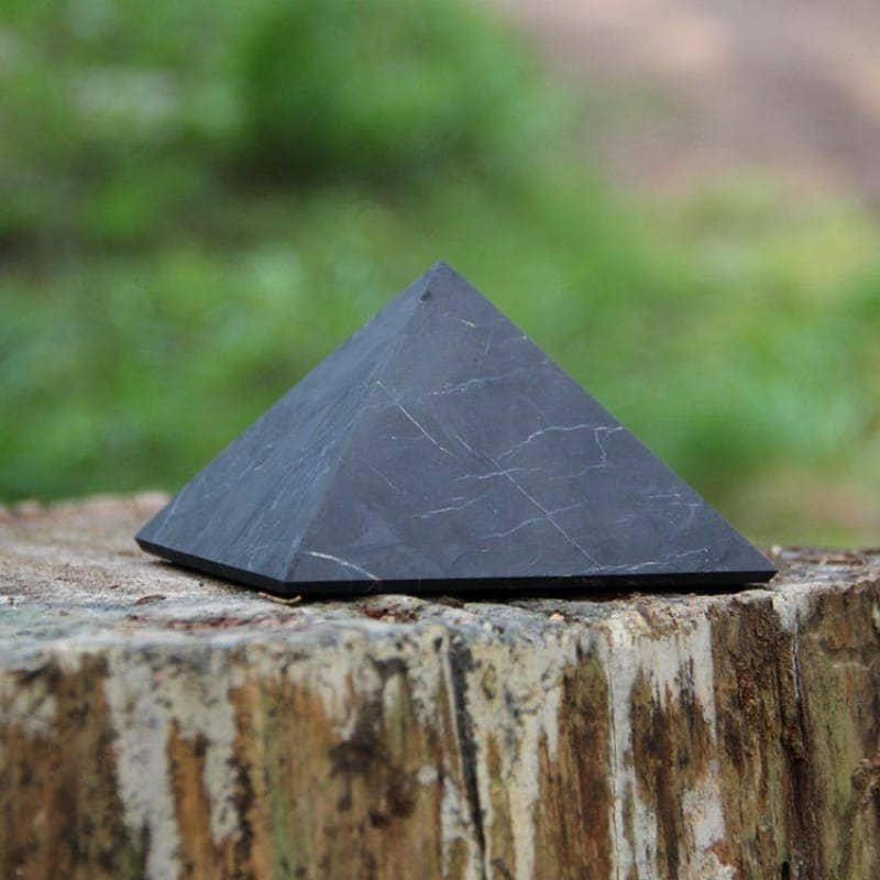 SHUNGITE PYRAMID (3.5" X 3.5" BY 2")