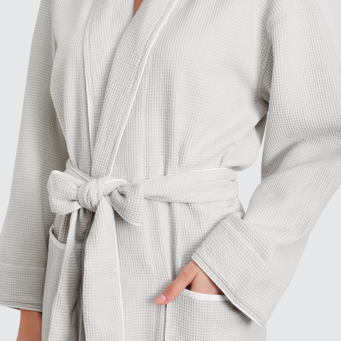 Women's Organic Waffle Weave Bath & Spa Robe (3 Colors)