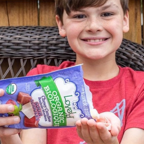 Organic Sour Chewy Candies -  Natural Candy, Gluten Free