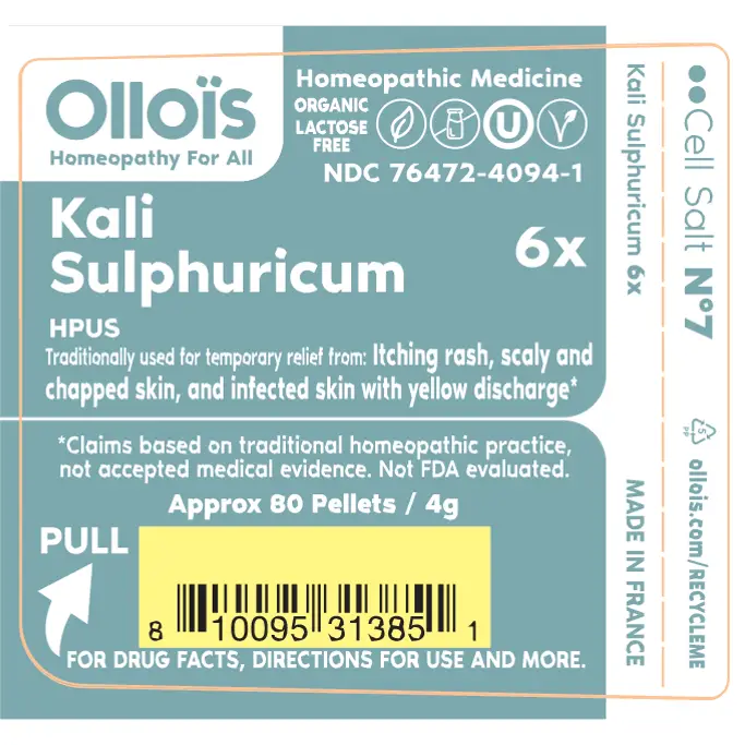 Olloïs Cell Salt #7 Kali Sulphuricum 6x - Organic & Vegan