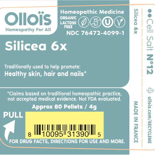 Olloïs Cell Salt #12 Silicea 6x - Organic & Vegan, 80 Plts