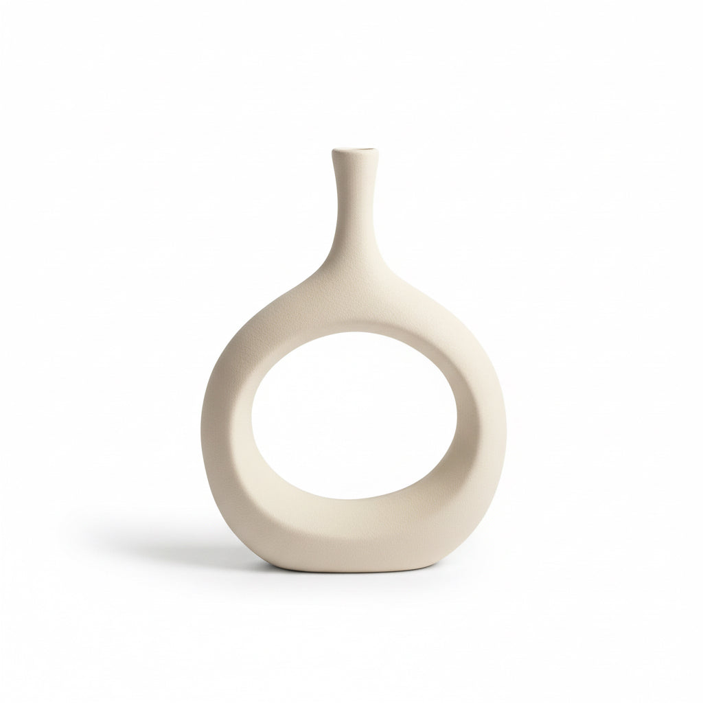 White vase circle