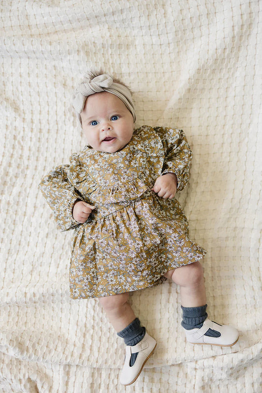 Mustard Magnolia Dress With Bloomers