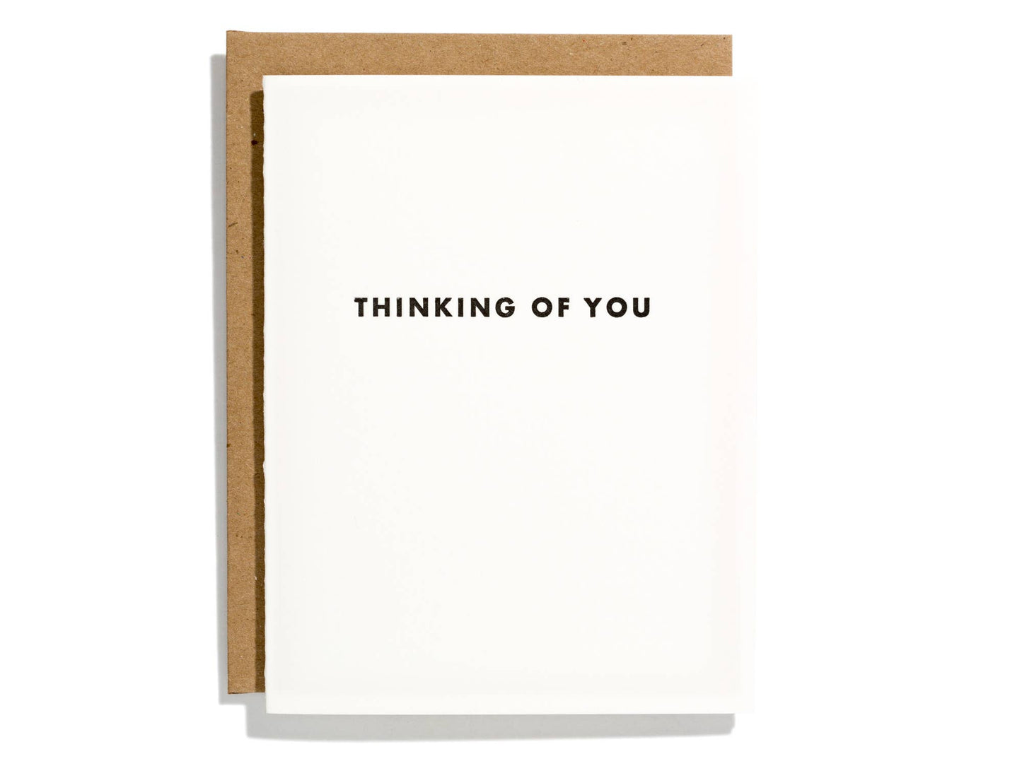 Futura Thinking Of You - Letterpress Greeting Card