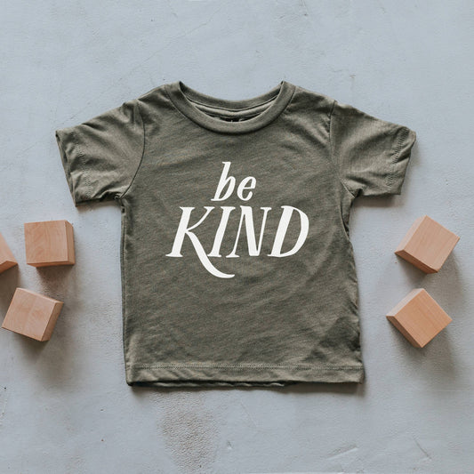 Olive Be Kind Kids Tee