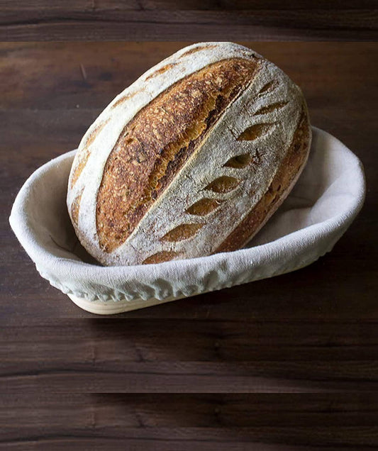 Oval Banneton Scraper and Liner Bread Proofing Baskets