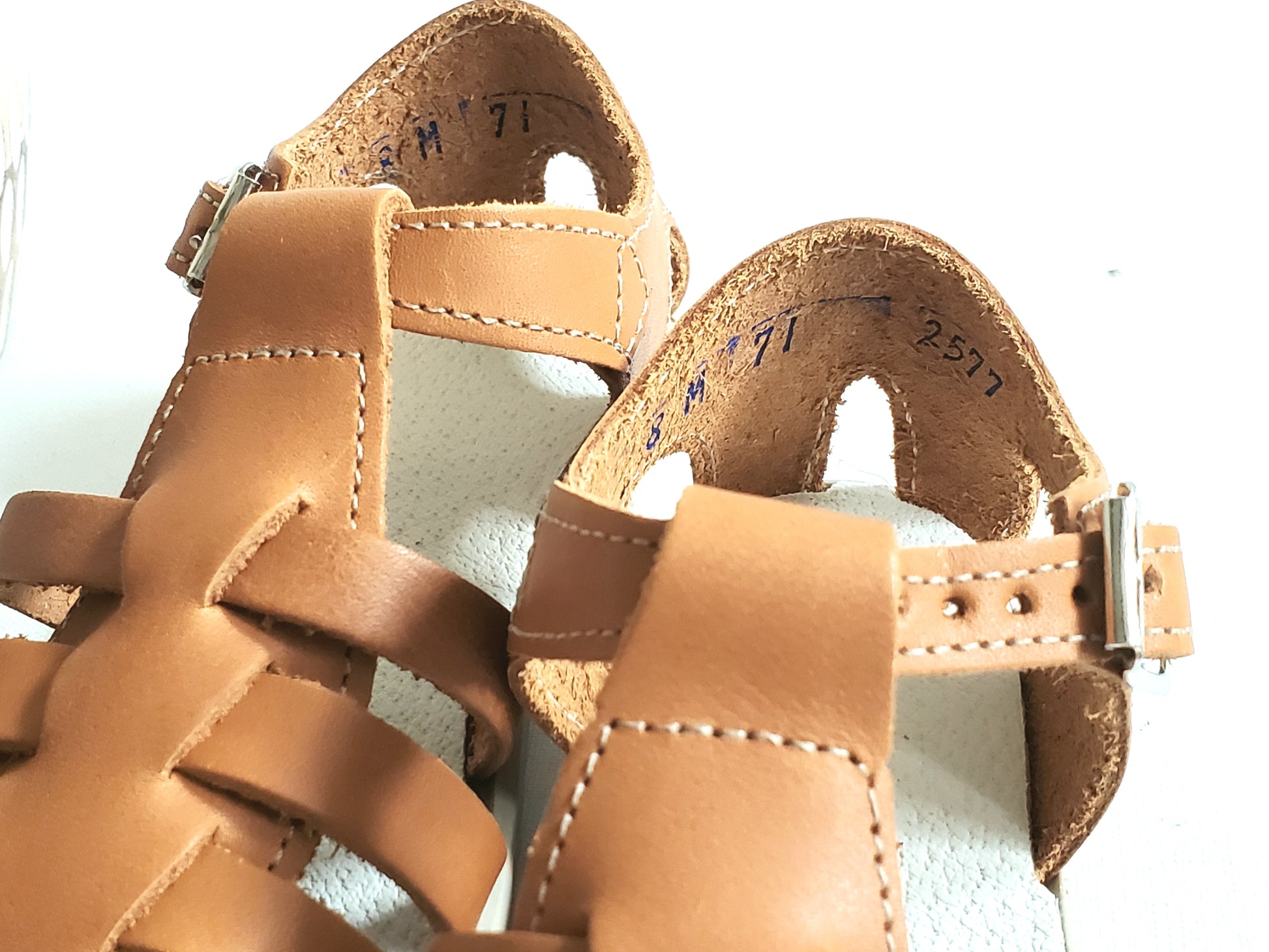 Audrey Sandal in Country Tan Made In USA Three Painted Arrows