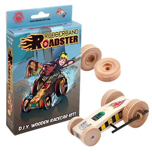 Rubberband Roadster Wooden Racecar Kit