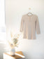 Organic cotton long sleeve dress / Cream