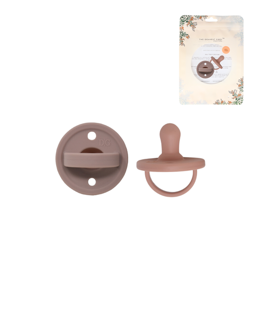 Mod Silicone Pacifier  (Rosewood & Mauve)