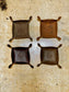 Square Catch all Tray: Mixed Brown Bundle / small