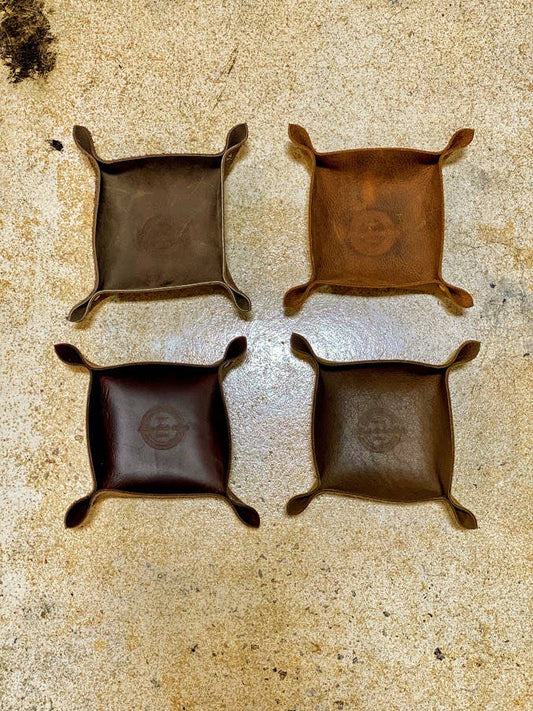 Square Catch all Tray: Mixed Brown Bundle / Medium