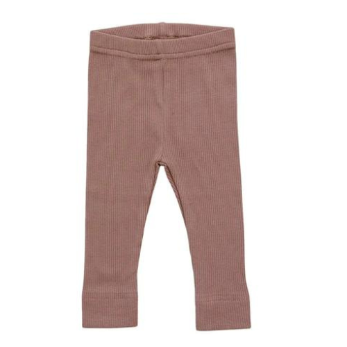 Rose Ribbed Organic Leggings