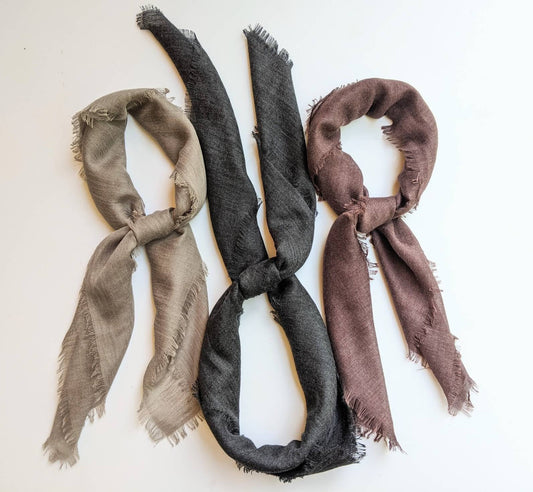 Flaxen -Elegant Collection! Lightweight Square Scarf.