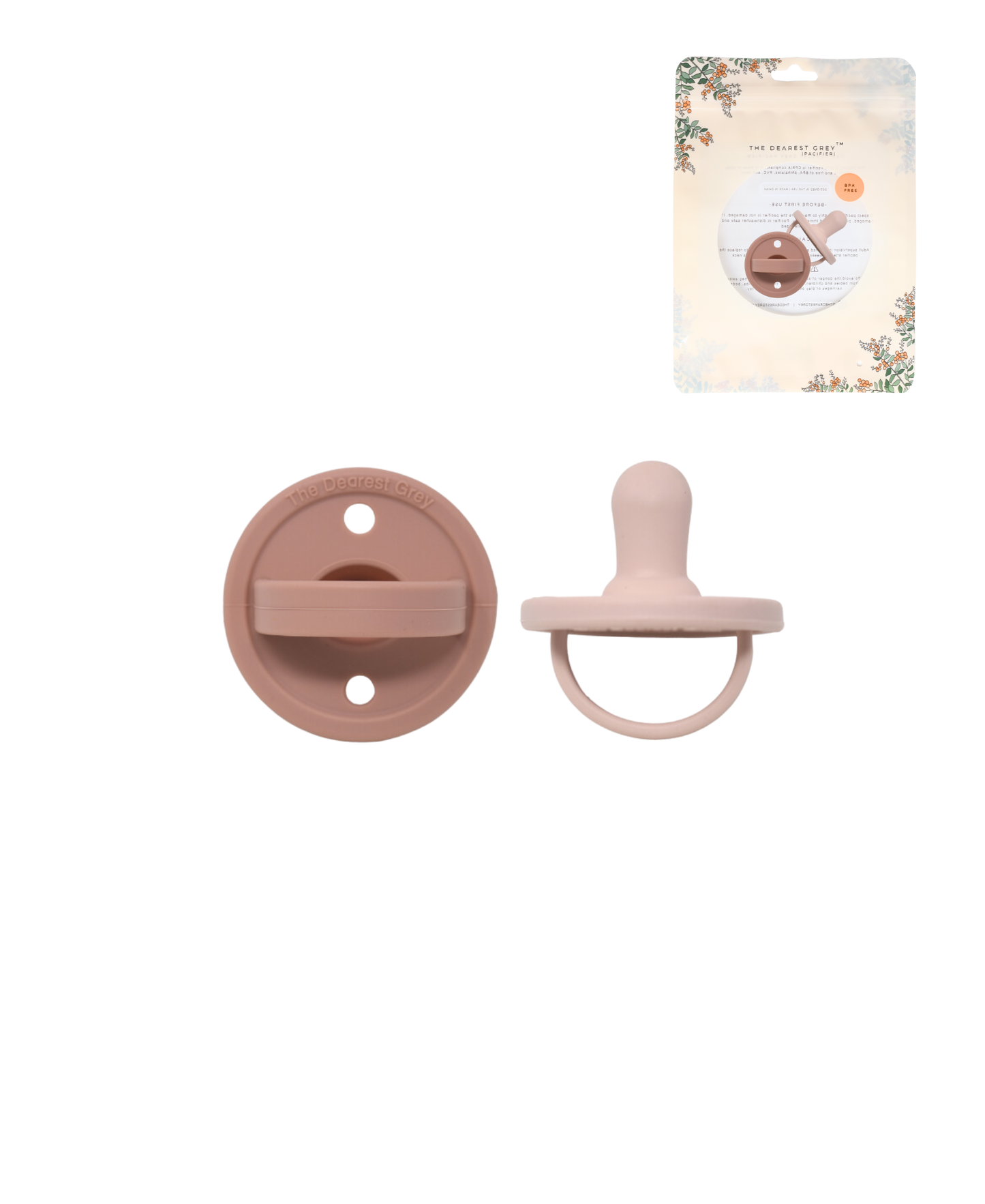 Mod Silicone Pacifier   (Rosewood & Honeysuckle)