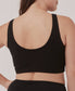 Women’s Double Scoop Longline Bra: X-Large / Black