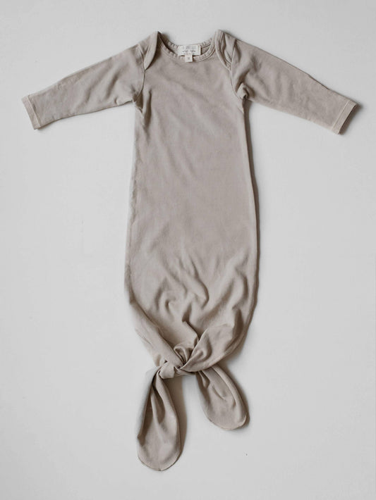 The Plant Dyed Sleep Gown: Almond / NB