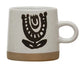 Stoneware Mug Abstract Design