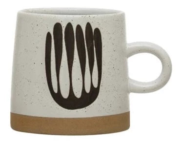 Stoneware Mug Abstract Design