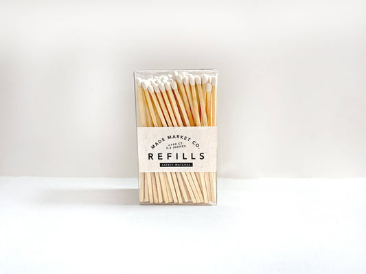 Refills of Wooden Safety Matches & Refill: WHITE