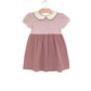 Colorblock Collar Dress- Soft Rose