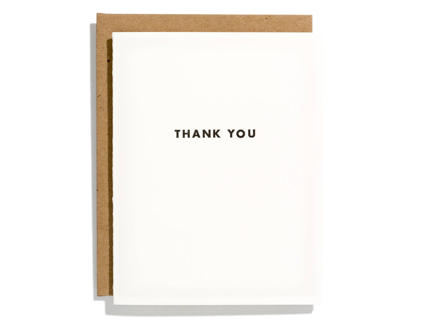 Futura Thank You - Letterpress Greeting Card