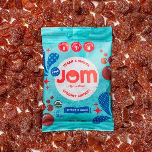 Organic and Vegan Swedish Sour Retro Cola Gummies