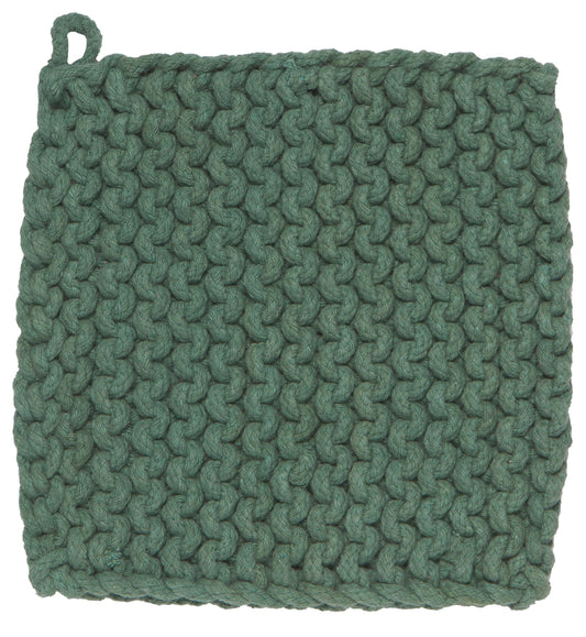 Jade Green Knit Potholder